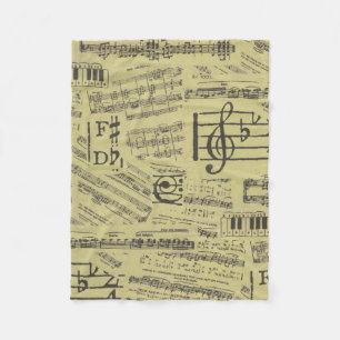 Musiknote Muster-Musik-Thema-Fleece-Decke Fleecedecke