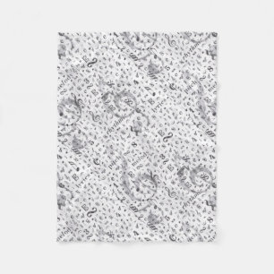 Musiknote-Muster-Musik-Thema Fleecedecke