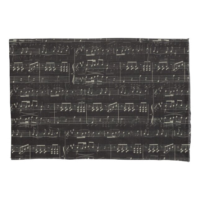 Musiknote Muster-Musik-Thema-Kissen-Kasten Kissenbezug (Vorderseite)