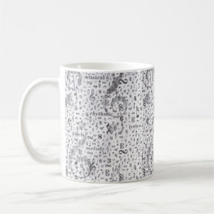 Musiknote Muster-Musikklavier Thema-Tasse Kaffeetasse