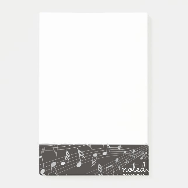 Musiknote Noted Sheet Music Post-It Notes Post-it Klebezettel (Vorderseite)