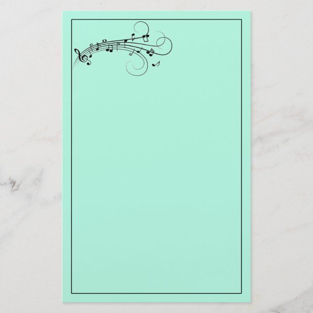 Musiknote-Papier Briefpapier (Vorderseite)