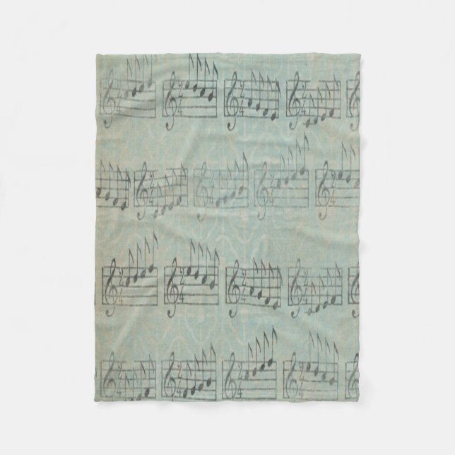 Musiknote Pattern Music Theme Fleece Blanket (Vorderseite)