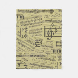 Musiknote Pattern Music Theme Fleece Blanket