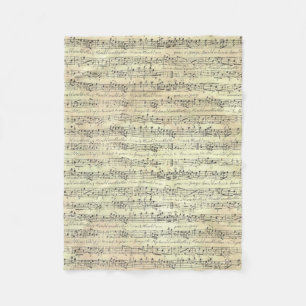 Musiknote Pattern Music Theme Fleece Blanket