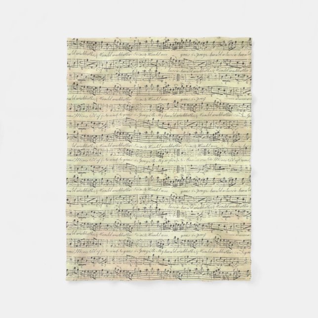 Musiknote Pattern Music Theme Fleece Blanket (Vorderseite)