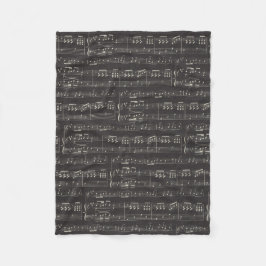 Musiknote Pattern Music Theme Fleece Blanket