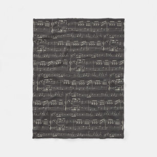 Musiknote Pattern Music Theme Fleece Blanket