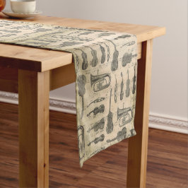 Musiknote Pattern Music Theme Table Runner Kurzer Tischläufer