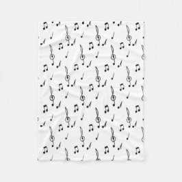 Musiknote Pattern Music Theme Treble Clef Fleecedecke