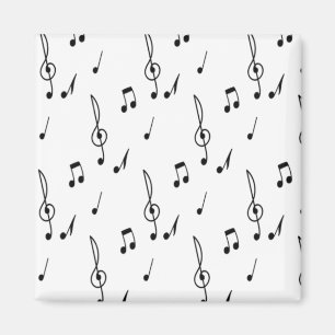 Musiknote Pattern Music Theme Treble Clef Magnet