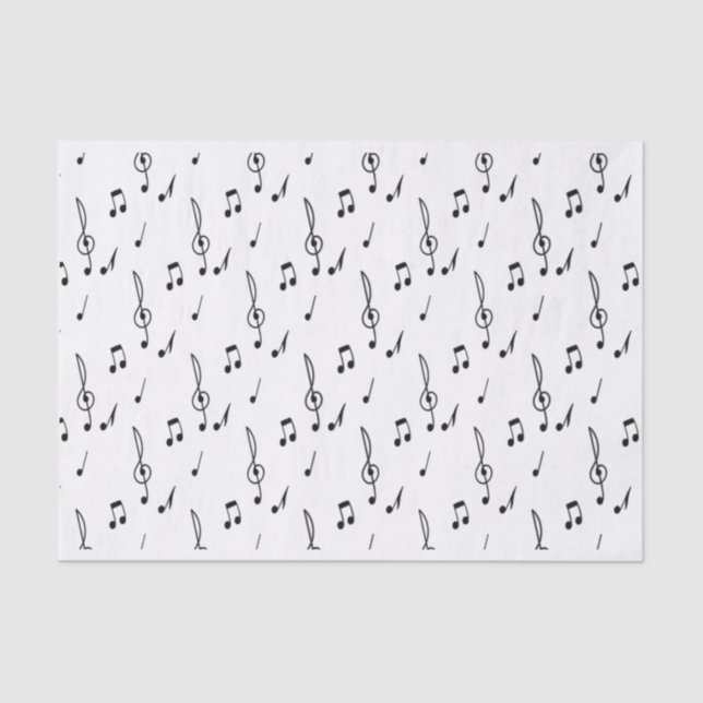 Musiknote Pattern Music Theme Treble Clef Seidenpapier (Vorderseite)