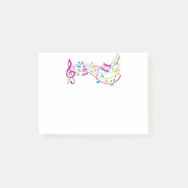 Musiknote Post-it Klebezettel (Vorderseite)
