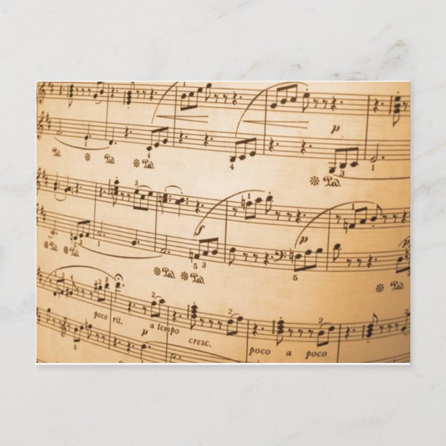 Musiknote Postkarte (Vorderseite)