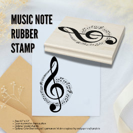 Musiknote Rubber Briefmarke Gummistempel