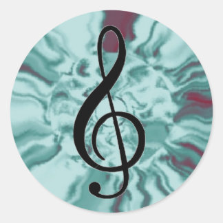 Musiknote Runder Aufkleber