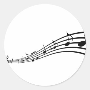 Musiknote Runder Aufkleber