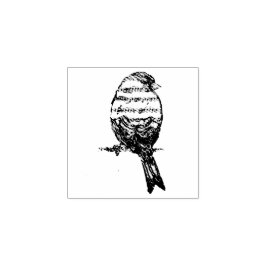 Musiknote Singing Song Vogel Gummistempel