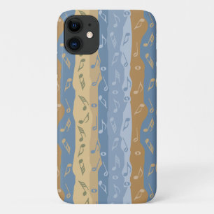 Musiknote Streifen braun und blau Case-Mate iPhone Hülle