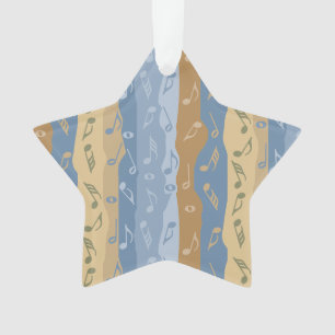 Musiknote Streifen braun und blau Ornament