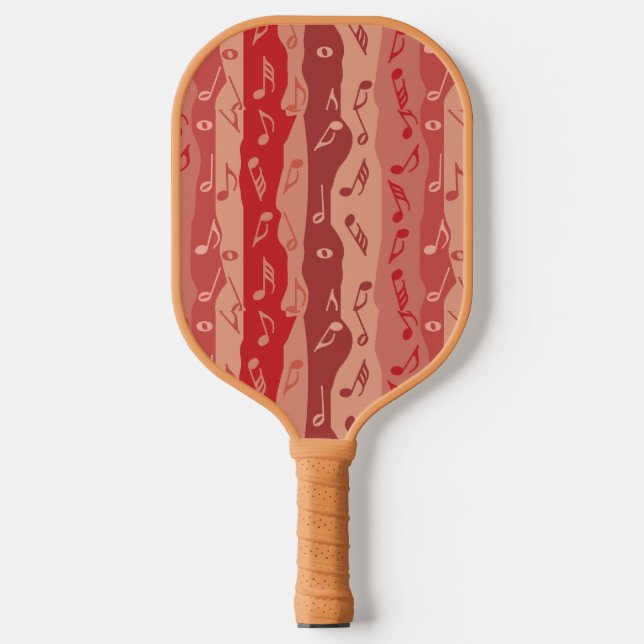Musiknote Streifen Pickleball Schläger (Vorderseite)
