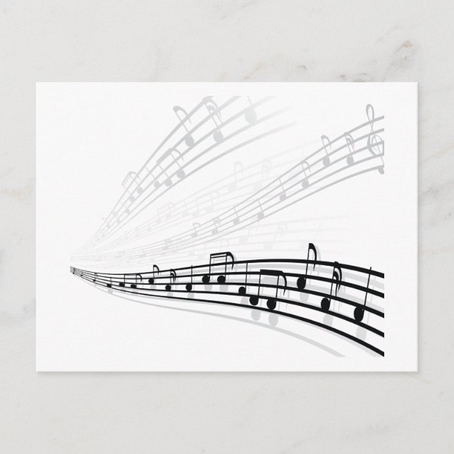 Musiknote ~ Symbole für musikalische Notation Postkarte (Vorderseite)