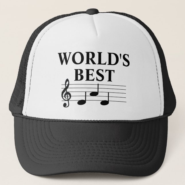 Musiknote Treble Clef, die beste Vater-Musikerin d Truckerkappe (Vorderseite)