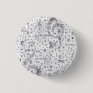 Musiknote u. Symbol-Knopf Button