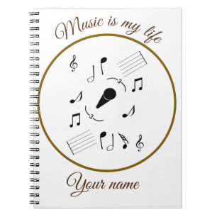 Musiknote und Personalisierung Notizblock