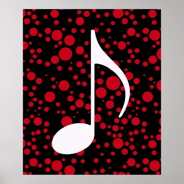 Musiknote und Punkte Poster (Vorne)