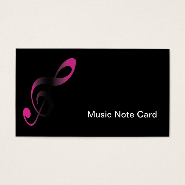 Musiknote zum Schwarzen Design (Vorderseite)
