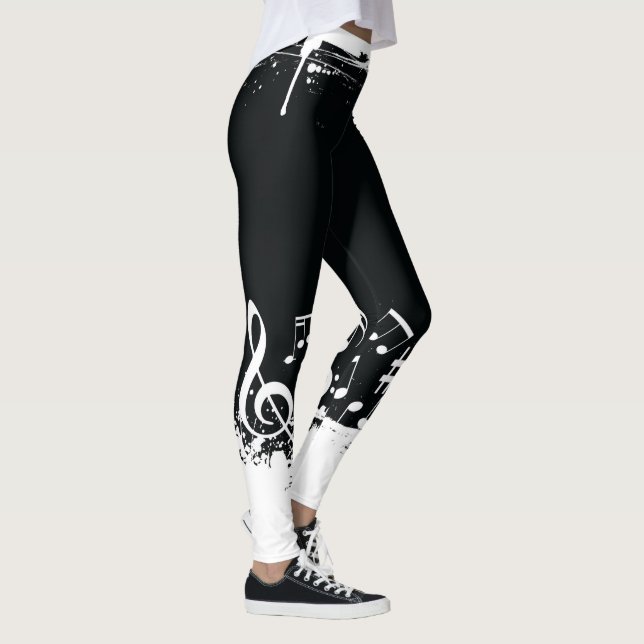Musiknoten abstrakt leggings (Rechts)