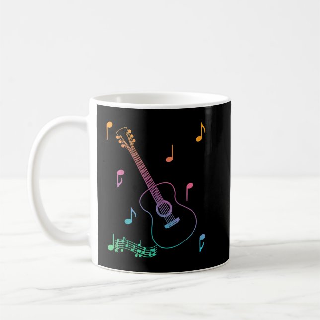 Musiknoten Acoustic Guitar Kaffeetasse (Links)