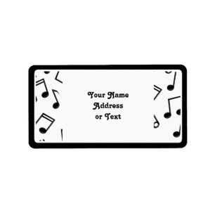 Musiknoten Adressaufkleber