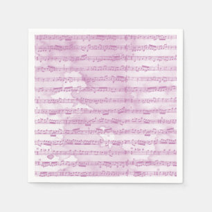 Musiknoten Aquarell Serviette