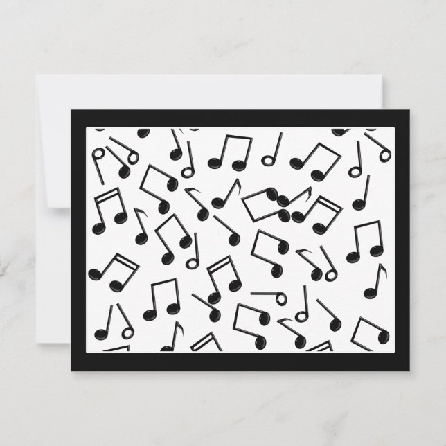 Musiknoten auf Leertaste (Hintergrundfarbe hinzufü Einladung (Vorderseite)