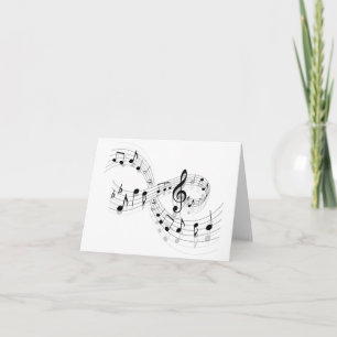Musiknoten Auf Notenlinien Grußkarten Karte