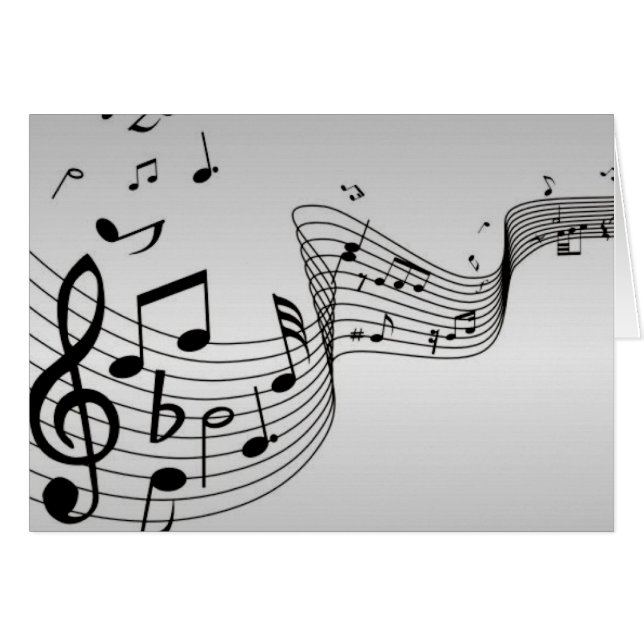Musiknoten auf Silber (Vorderseite (Horizontal))