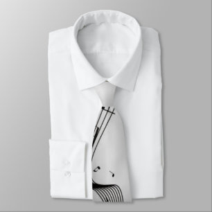 Musiknoten auf Silber Krawatte