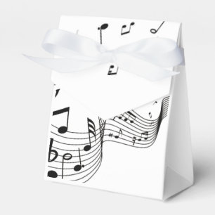 Musiknoten auf Weiß Geschenkschachtel