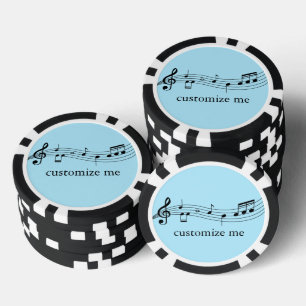 Musiknoten Band oder Chor individuelle Musik Pokerchips
