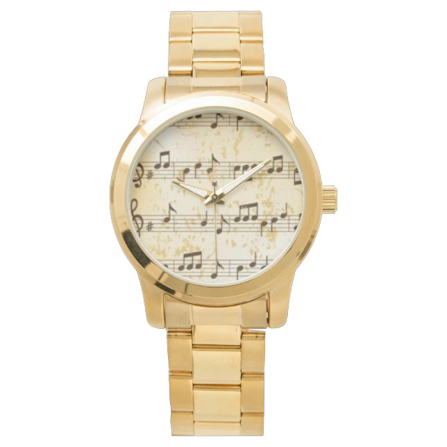 Musiknoten beobachten armbanduhr (Vorderseite)
