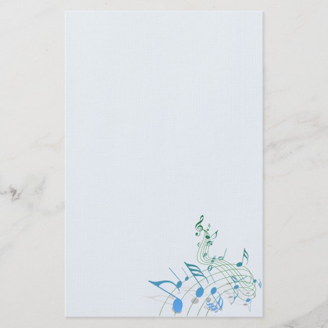 Musiknoten Briefpapier (Vorderseite)