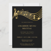Musiknoten Concert Template Elegante Einladung