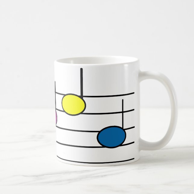 Musiknoten Farbige Mitarbeiter Kaffeetasse (Rechts)