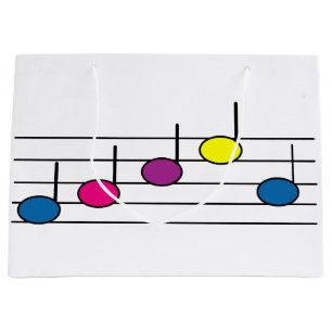 Musiknoten Farblich Hübsch Große Geschenktüte