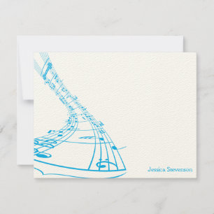 Musiknoten Flachbildschirm (blau)