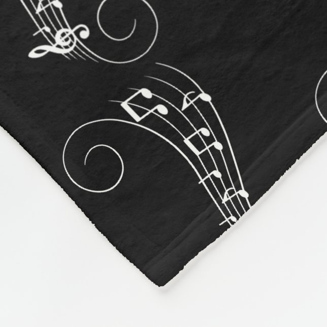 Musiknoten Fleecedecke (Ecke)