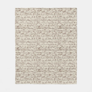 Musiknoten Fleecedecke