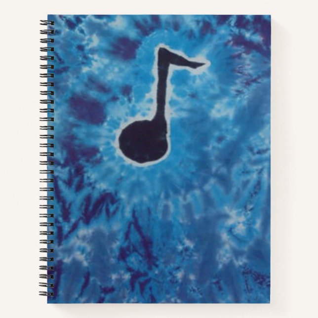 Musiknoten Gefärbte Krawatte Notizbuch (Vorderseite)